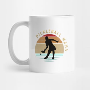 Pickleball mama mom mommy, retro sunset fun sport to play Mug